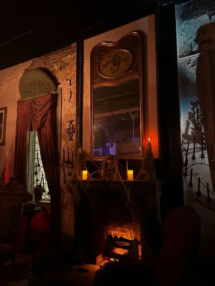 Candles on the mantle